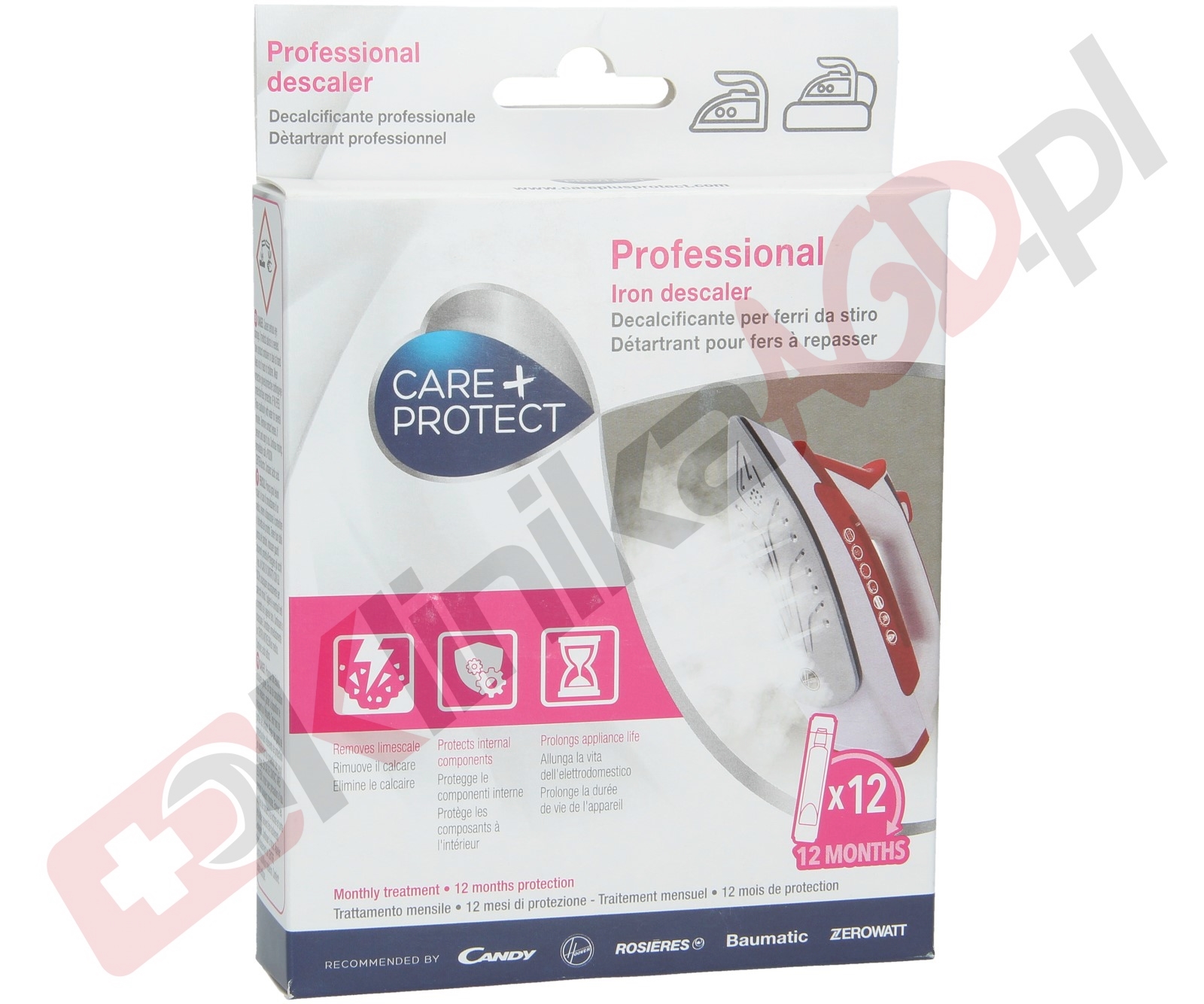 Odkamieniacz Care+Protect do żelazka | 5ml 12szt
