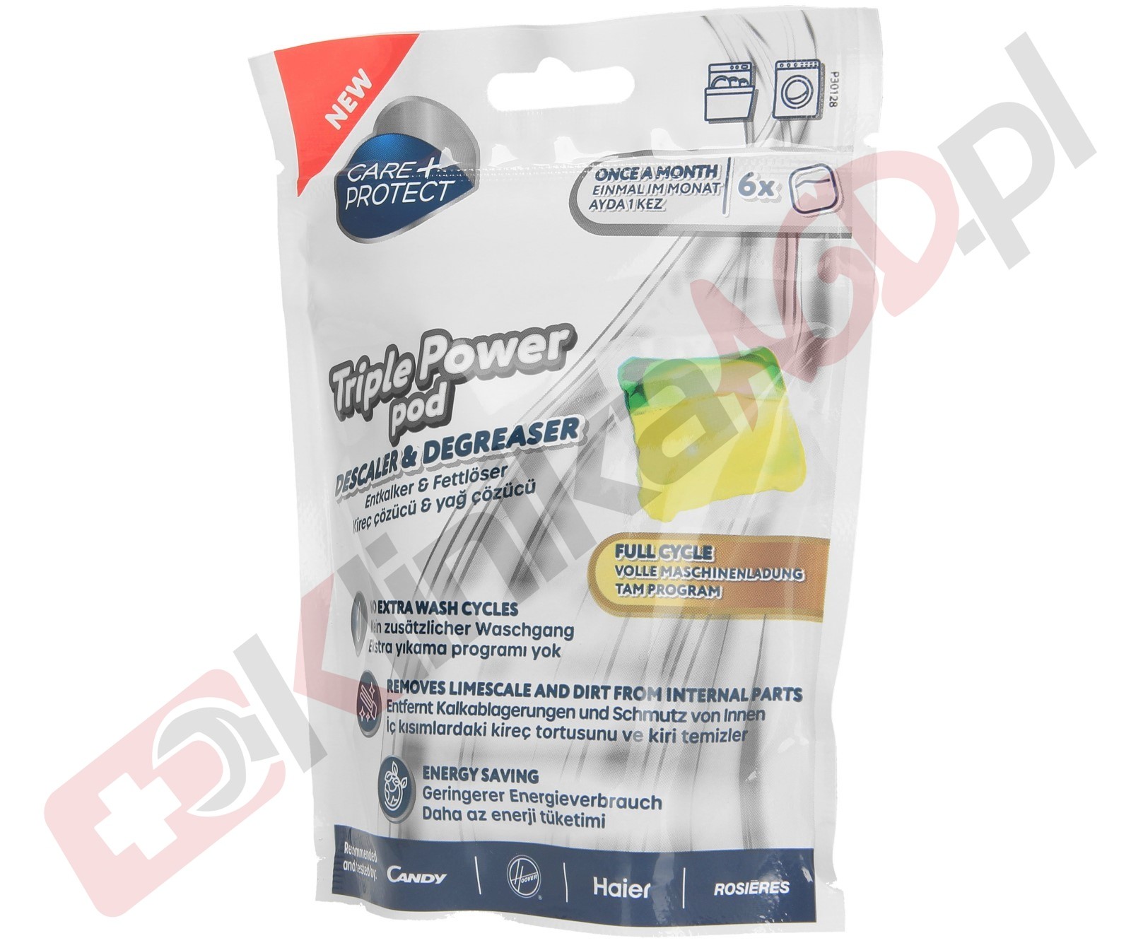Środek czyszczący Care+Protect | 6szt do pralki, zmywarki