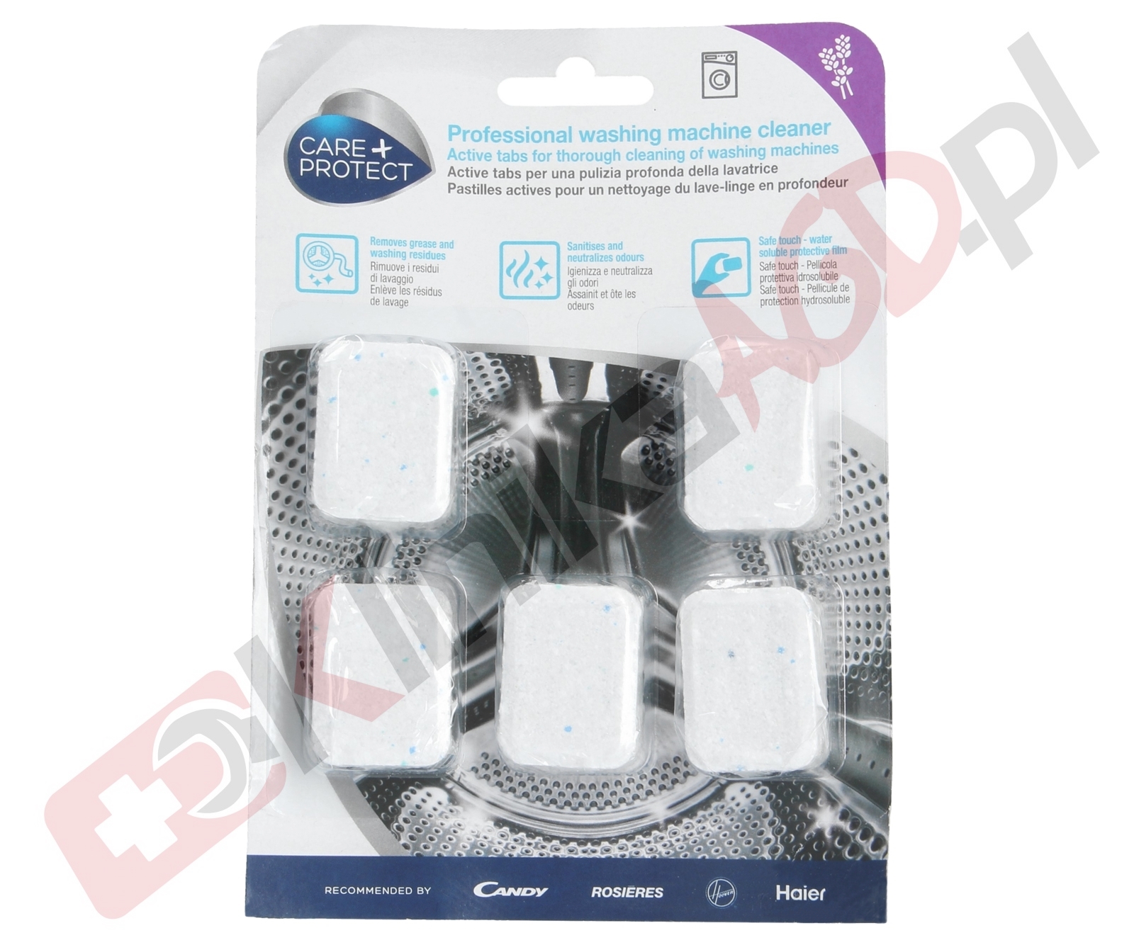 Środek czyszczący Care+Protect do pralki | tabletki 20g 5szt