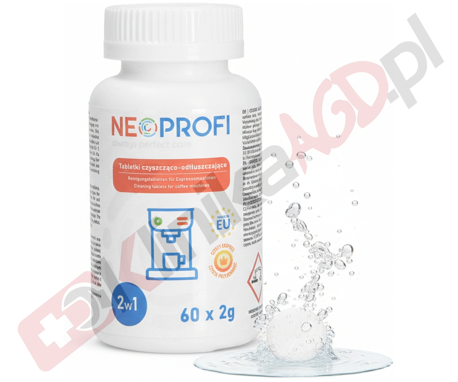 Tabletki czyszczące NeoProfi do ekspresu | 60szt 2g