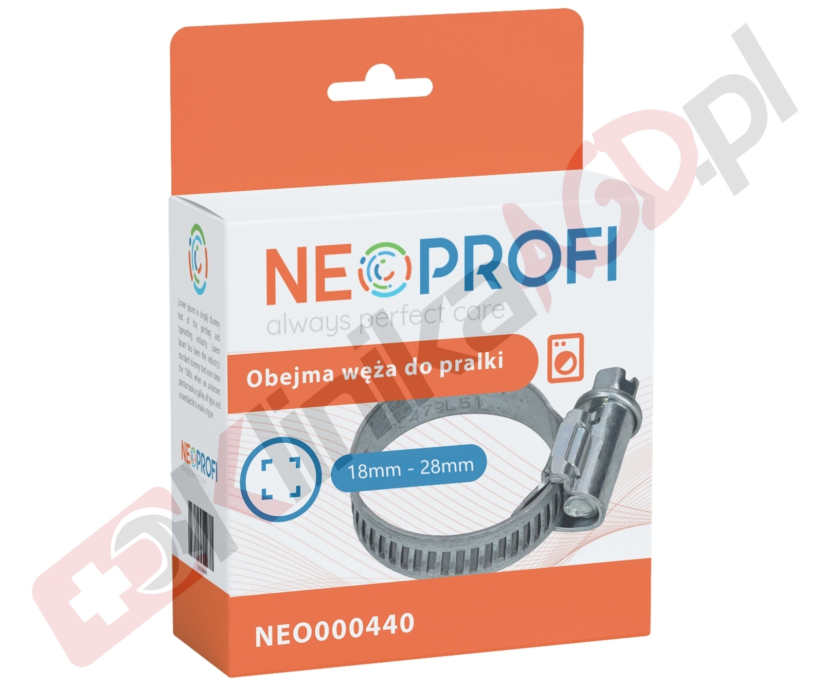 Obejma węża do pralki 18mm - 28mm