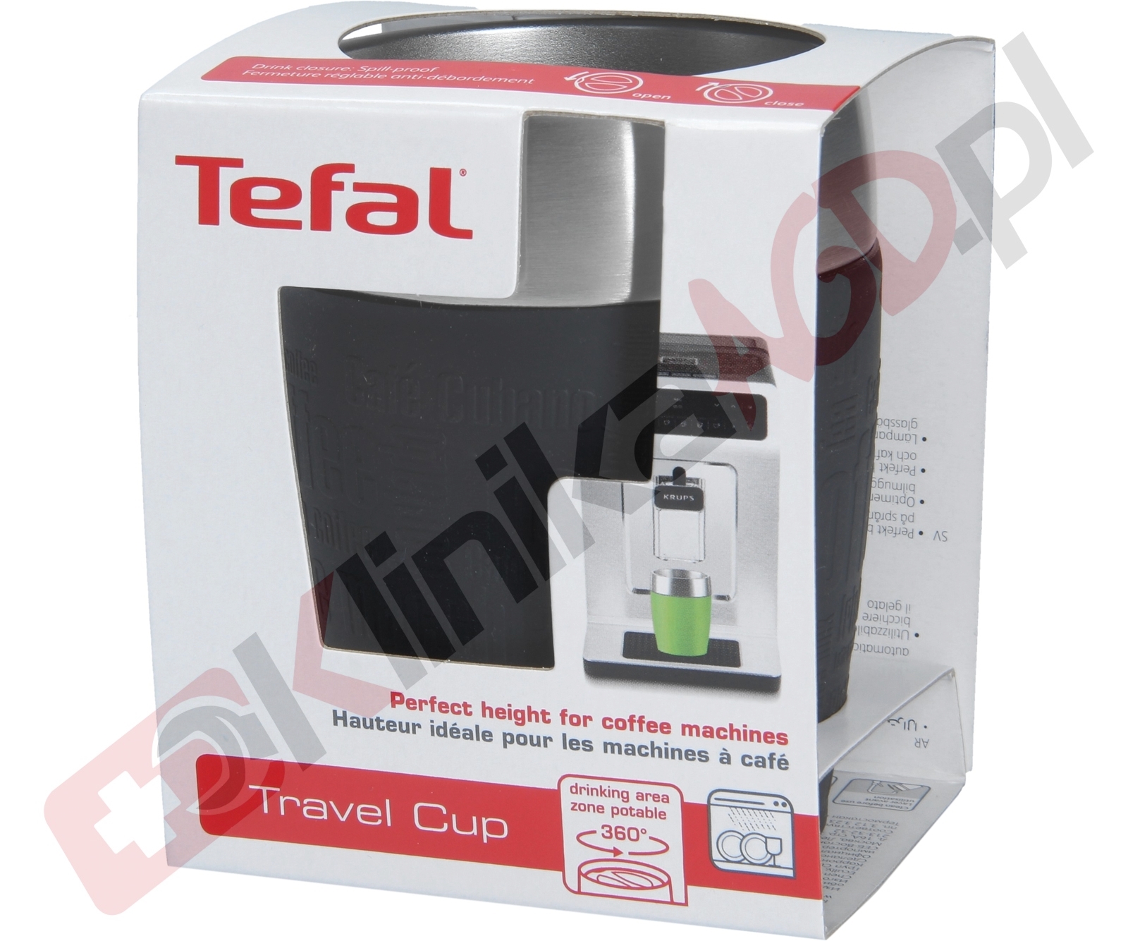 Kubek termiczny Tefal Travel Cup | 200ml czarny