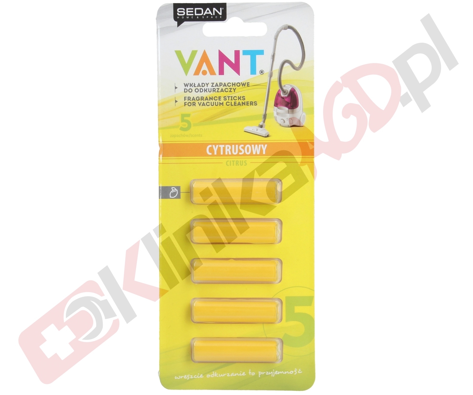 Zapach cytrusowy Vant 5szt do odkurzacza bezprzewodowego