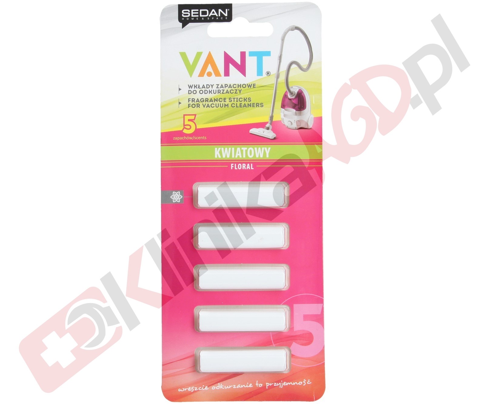 Zapach kwiatowy Vant do odkurzacza | pałeczki 5szt