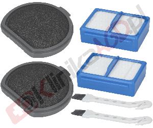 Zestaw ▶ Filtrów 4szt do odkurzacza bezprzewodowego | 2x filtr przeciwpyłowy, 2x filtr wylotowy, 2x szczoteczka czyszcząca