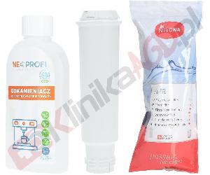 Zestaw ▶ konserwujący | Odkamieniacz 250ml, filtr wody do ekspresu do kawy Nivona