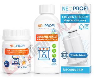 Zestaw ▶ konserwujący | Tabletki czyszczące 30x1,3g, odkamieniacz 250ml, filtr wody