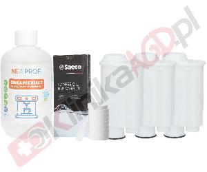Zestaw ▶ konserwujący | Odkamieniacz 500ml, 3x filtr wody, tabletki czyszczące 10szt.