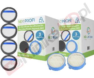 ZESTAW ▶ Filtry ESKW4 6szt do odkurzacza | 2x Filtr HEPA, 4x Filtr wstępny