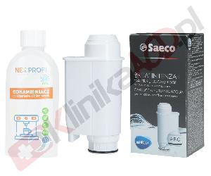 ZESTAW ▶ Środki do konserwacji CA6702 do ekspresu | Odkamieniacz 250ml, filtr wody Saeco