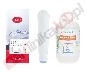 Zestaw ▶ konserwujący | Odkamieniacz 500ml, filtr wody do ekspresu do kawy Nivona