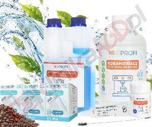 ZESTAW ▶ Środki do konserwacji NEO002224 NEO002654 CA6903 do ekspresu | Środek czyszczący przewody mleka 500ml, odkamieniacz 500ml, tabletki czyszczące 30x1,3g, 3x filtr wody, wycior, smar Saeco