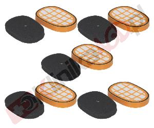 Zestaw ▶ Filtrów 10szt do odkurzacza bezprzewodowego | 5x filtr piankowy zmywalny, 5x filtr powietrza z ramką