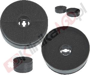 Filtr węglowy LongLife typ ECFB03 2szt do okapu | 12.7cm x 40mm