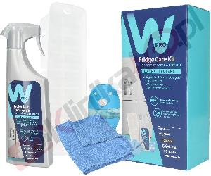 ZESTAW ▶ czyszczący Wpro Extra Hygiene do lodówki | Środek czyszczący, ściereczka z mikrofibry, pochłaniacz zapachów, forma do lodu