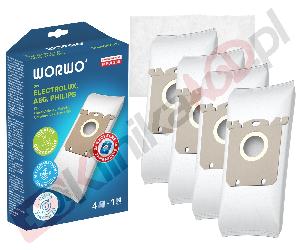 Worki syntetyczne Worwo S-Bag do odkurzacza | 4szt + mikrofiltr
